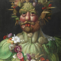 Vertumnus årstidernas gud målad av Giuseppe Arcimboldo 1591