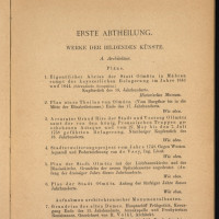Adolf Nowak, Katalog der geschichtlichen Kunst- und Gewerbe-Ausstellung, Olomouc, 1888, s. 1.