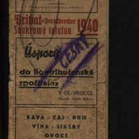 Telefonní seznam pro Olomouc, Olomouc, 1940, přední strana obálky s titulem Privat-Fernsprecher/ Soukromý telefon 1940