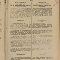 Sammlung der Gesetze und Verordnungen. Sbírka zákonů a nařízení, roč. 1942, částka 111–431, Praha, 1942, s. 1093.