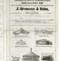 03 Ceník a reklama firmy J. Gromann u. Sohn ve Šternberku, 19. století.