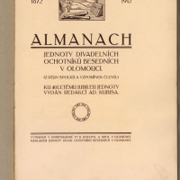Almanach Jednoty divadelních ochotníků a besedníků v Olomouci, Olomouc, 1912, titulní list
