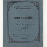 Sešit na domácí a školní úkoly, 90. léta 19. století, inv. č. Šk-390.
