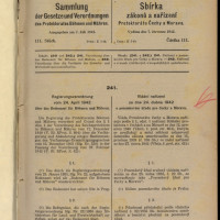 Sammlung der Gesetze und Verordnungen. Sbírka zákonů a nařízení, roč. 1942, částka 111–431, Praha, 1942, s. 1091.