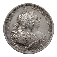 Medaile na osvobození Olomouce, Anton F. Wideman, stříbro, 1758