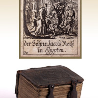 08 Soubor miniaturních mědirytin, Johanna Christina Küsel a Magdalena Küsel, kolem roku 1690, mědirytiny v kožené vazbě, výška 5,4 cm, šířka 4,8 cm, h