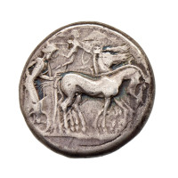 Syrakusy, deinoménidská dynastie (cca. 475–470 př. Kr.), AR tetradrachma