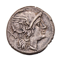 Řím-republika, anonymní ražba, AR denár 211–208 př. Kr.