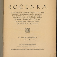 Ročenka o činnosti sdružených pokrokových spolků, stran a korporací v Olomouci-Hodolanech, Olomouc, 1926, titulní list.
