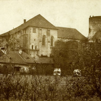 08 Fotografie hradu Šternberka před zahájením poslední velké přestavby, 80. léta 19. století.