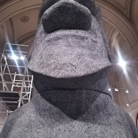 Socha Moai, instalace výstavy