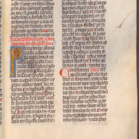Postilla de tempore, pars hiemalis; Legenda de sanctis, 1486, f. 36r s iniciálou P