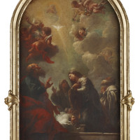 09 Vize svaté Anny, Petr Brandl, 1718 (), olej na plátně, výška 184, 5, cm, šířka 107 cm, včetně rámu výška 295 cm, šířka 150 cm.