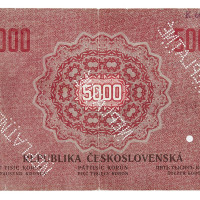 ČSR, (15. 4. 1919), 5000 Kč, státovka 1. emise